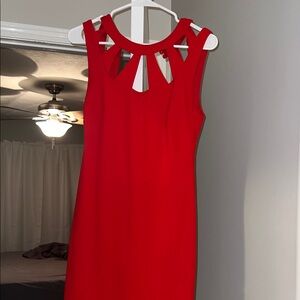 Elegant Red Sleeveless Dress